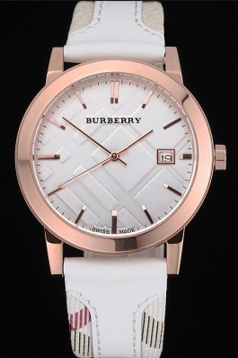 Replica Burberry The City Classic Silver Dial White Bracelet  622563