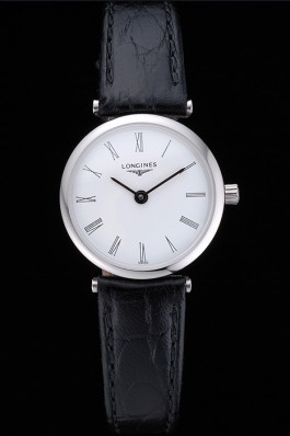 Longines La Grande Classique White Dial Black Leather Band Femme 622128 Replica Longines Classic