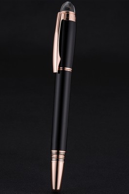MontBlanc Starwalker Red Gold Rimmed Black Ballpoint Pen With Cap 622818 Replica Pen