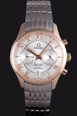 Omega DeVille Two Tone Links White Dial om239 621563 Omega Replica Watch