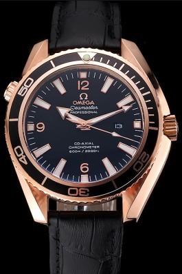 Omega Seamaster Planet Ocean Ceragold Black Dial 622389 Omega Replica Seamaster