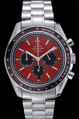 Omega Speedmaster Red Grey Stainless Steel Strap 622054 Omega Speedmaster Replica