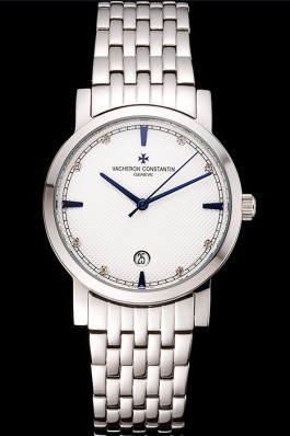 Vacheron Constantin Fine White Dial Stainless Steel Case And Bracelet Replica Vacheron Constantin