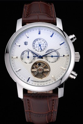 Vacheron Constantin Patrimony Traditionnelle Silver Case Brown Leather Strap 622304 Replica Vacheron Constantin