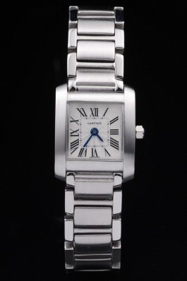 Cartier Tank Francaise 20mm White Dial Stainless Steel Case And Bracelet Cartier Replica
