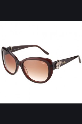 Replica Dolce and Gabbana Brown With Silver Roses Sunglasses  308026