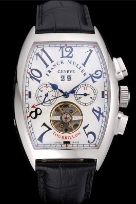 Franck Muller Casablanca Black Croco Leather Strap Tourbillon 80282 Franck Muller Casablanca Replica
