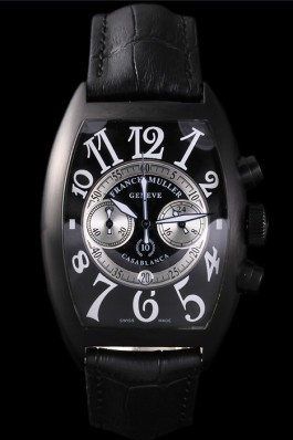 Franck Muller Casablanca White Dial Numbers Black Croco Strap 80302 Franck Muller Casablanca Replica