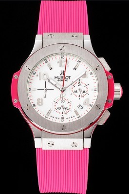 Hublot Big Bang Pink Strap White Dial Watch Replica Watch Hublot