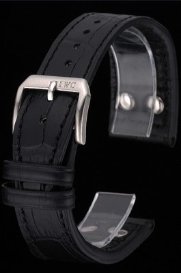 IWC Black Leather Bracelet 622606 Iwc Replica