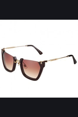 Replica Miu Miu Cut Off Cat-Eye Brown Sunglasses 308036