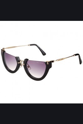 Replica Miu Miu Rounded Cut Off Cat-Eye Black Sunglasses 308040