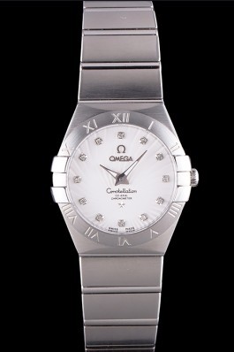Omega Constellation White Dial Stainless Steel Band 621457 Best Omega Replica