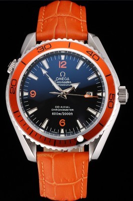 Omega Seamaster Planet Ocean Co-axial Orange Case Black Dial 98100 Omega Replica Seamaster