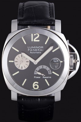 Black Leather Band Top Quality Black Panerai Luminor Power Reserve Luxury Watch 4767 Panerai Luminor Replica