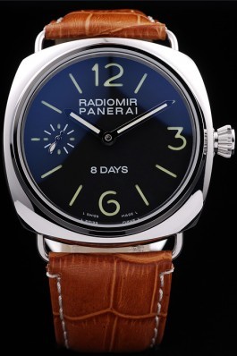 Brown Leather Band Top Quality Men's Leather Luxury Panerai Radiomir Watch 4803 Panerai Replica Watch