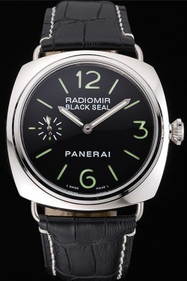 Black Leather Band Top Quality Men's Leather Luxury Panerai Radiomir 4804 Panerai Replica Watch
