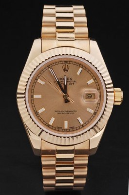 Gold Stainless Steel Band Top Quality Rolex Gold Luxury Watch 210 5129 Replica Rolex Datejust