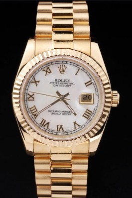 Gold Stainless Steel Band Top Quality Rolex Datejust Swiss Mechanism Luxury Watch 5347 Replica Rolex Datejust