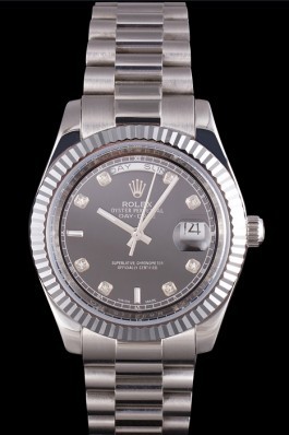 Stainless Steel Band Top Quality Rolex Silver Luxury Watch 203 5124 Rolex Replica Aaa