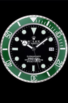 Rolex Submariner Wall Clock Silver-Green 621912 Rolex Submariner Replica