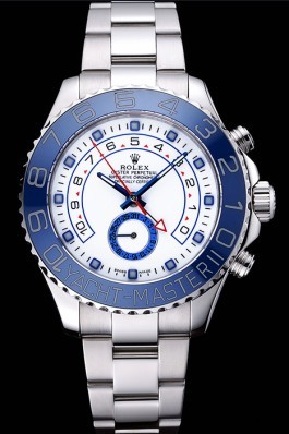 Rolex Yacht Master II White Dial Blue Bezel Stainless Steel Bracelet 622269 Rolex Replica Cheap