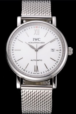 Swiss IWC Portofino Stainless Steel Case White Dial Steel Bracelet 622670 Iwc Replica
