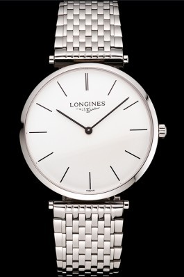 Swiss Longines Grande Classique White Dial Stainless Steel Case And Bracelet Longines Replica Watch